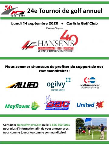 Golf 2020 Thank you sponsors